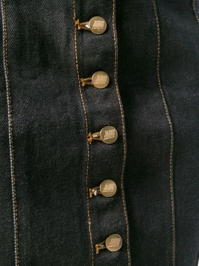 Pre-owned Jean Paul Gaultier 1992 Denim Corset Skirt In Black