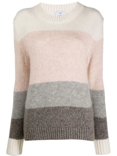 Shop Allude Colour Block Jumper In Pink