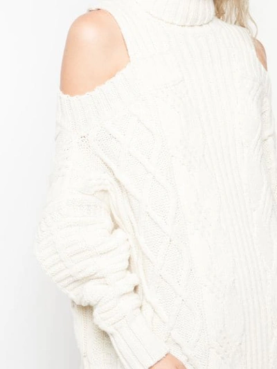 Shop Monse Cable Knit Jumper In Neutrals