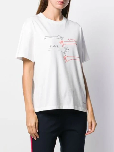 Shop Ps By Paul Smith Hello-print T-shirt In White