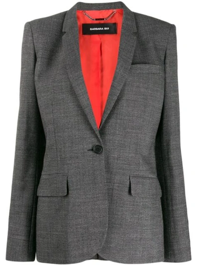 Shop Barbara Bui Single Breasted Blazer In Grey