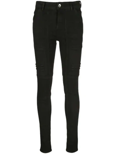 Shop Rick Owens Drkshdw Stitched Panels Skinny Jeans In Grey