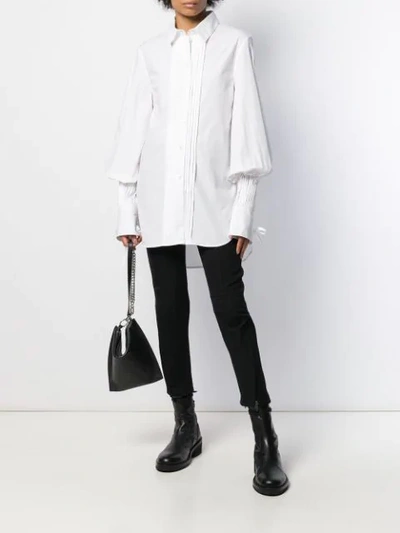 Shop Ann Demeulemeester Pleated Long-sleeve Shirt In 001 Olda White