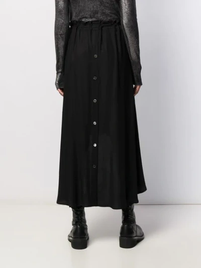 Shop Ann Demeulemeester Asymmetric Hem Crepe Skirt In 099 Black