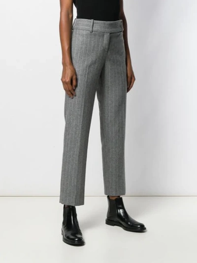 Shop Ermanno Scervino Pinstripe Trousers In Grey