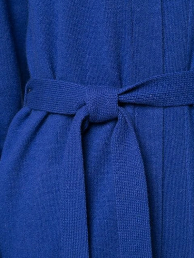 Shop Shanghai Tang Coatigan With Sash Belt In Blue