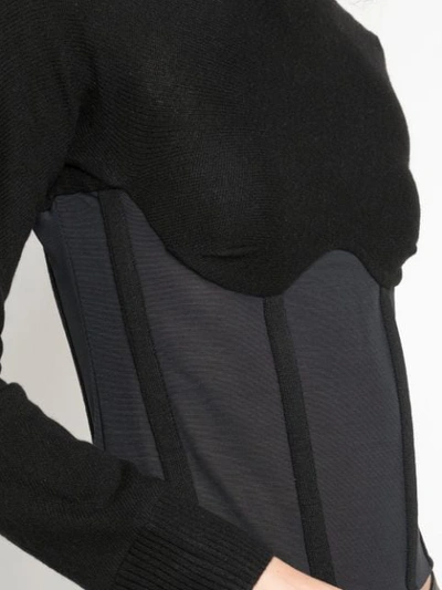 Shop Rta Asymmetric Long-sleeve Top In Black