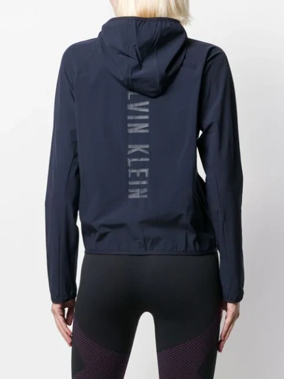 Shop Calvin Klein Fitted Track Jacket In Blue