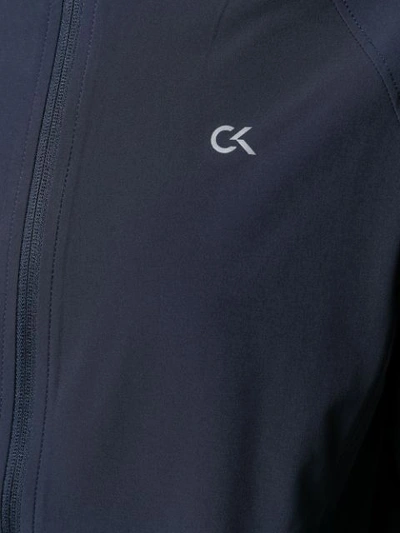 Shop Calvin Klein Fitted Track Jacket In Blue