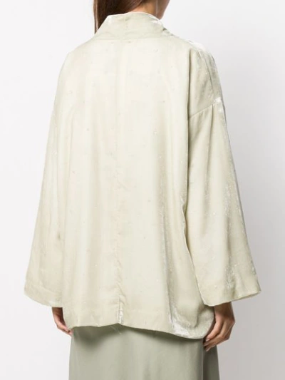 Shop Forte Forte Oversized Velvet Jacket In Green