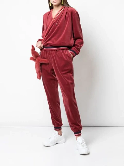 Shop Opening Ceremony Loose-fit Wrap-style Hoodie In Red