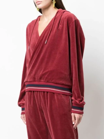 Shop Opening Ceremony Loose-fit Wrap-style Hoodie In Red