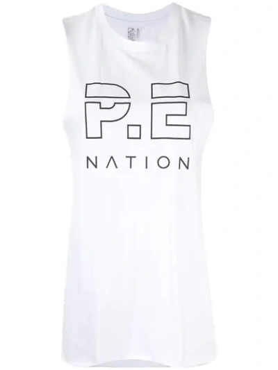 Shop P.e Nation The Base Load Tank Top In White