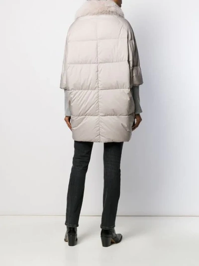 Shop Herno Reversible Oversized Padded Coat In Neutrals