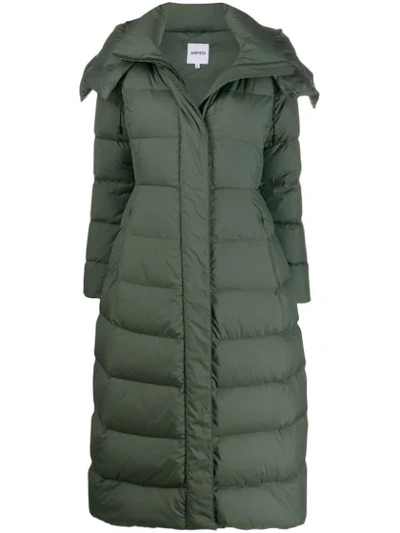 LONG HOODED DOWN COAT