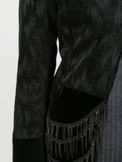 Shop Isabel Benenato Chain-detail Long Coat In Black