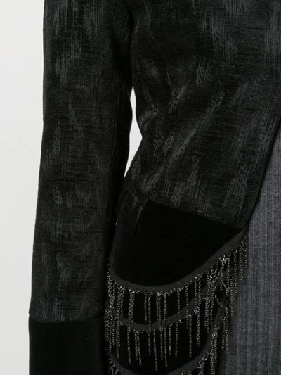 Isabel Benenato Chain-detail Long Coat In Black