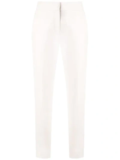 Shop Andrea Marques Side Pockets Straight Trousers In White