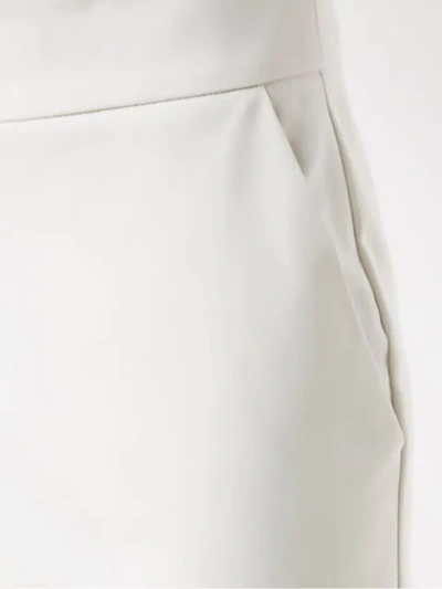Shop Andrea Marques Side Pockets Straight Trousers In White