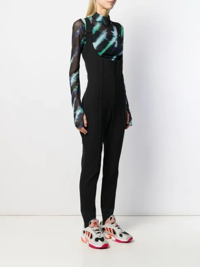 Shop Moncler Tute Stirrup Ski Jumpsuit In Black