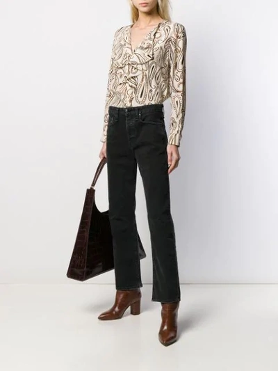 Shop Aspesi Paisley Print Blouse In Neutrals