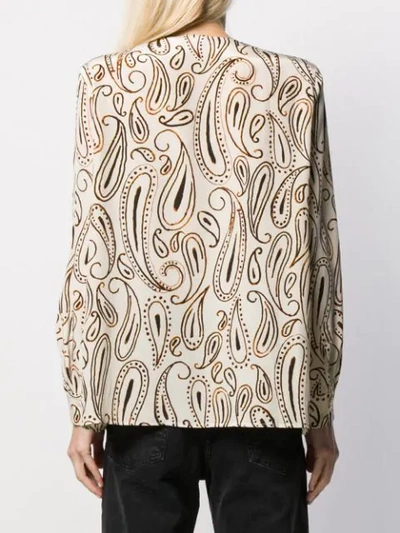 Shop Aspesi Paisley Print Blouse In Neutrals