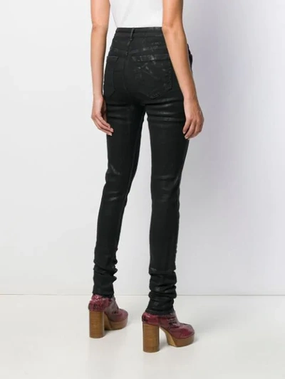 Shop Rick Owens Drkshdw Distressed Skinny Jeans In Black