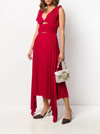 Shop Atu Body Couture Asymmetric Hem Maxi Dress In Red