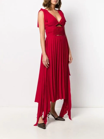 Shop Atu Body Couture Asymmetric Hem Maxi Dress In Red