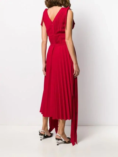 Shop Atu Body Couture Asymmetric Hem Maxi Dress In Red