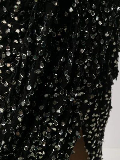 Shop Isabel Marant Sequinned Ruched Midi Skirt In Black