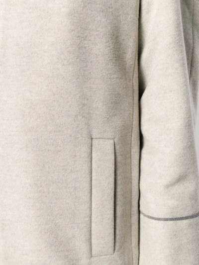 Shop Brunello Cucinelli Straight Fit Coat In Neutrals