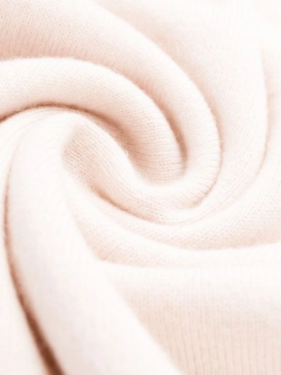 Shop Allude Ribbed Roll Neck Jumper In Pink