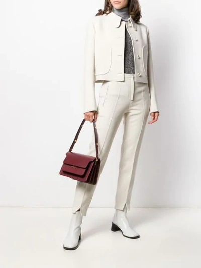 Shop Courrèges Rounded Pocket Straight Jacket In Neutrals