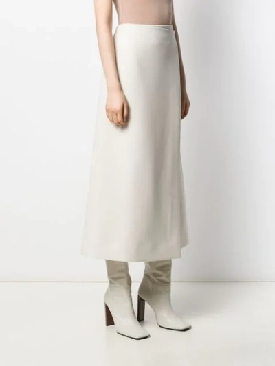 The Row Saio Wool And Silk-blend Midi Wrap Skirt In White