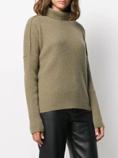 Shop Alyki Gerippter Pullover In Green