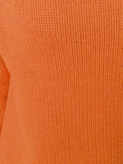 Shop Aragona Turtleneck Knit Jumper In Orange