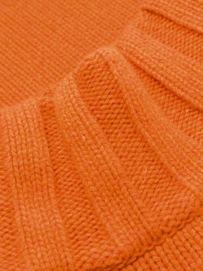 Shop Aragona Turtleneck Knit Jumper In Orange