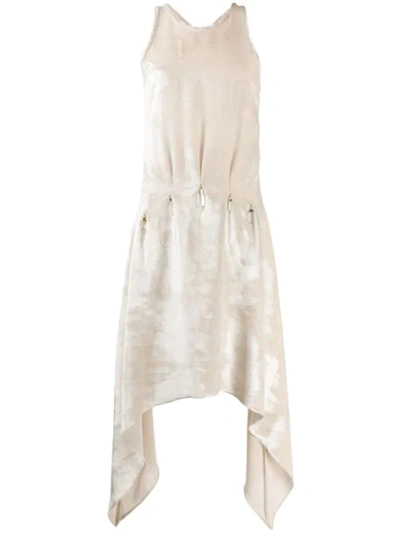 Shop Atu Body Couture Silk Midi Dress In Neutrals