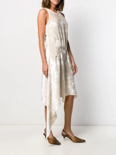 Shop Atu Body Couture Silk Midi Dress In Neutrals