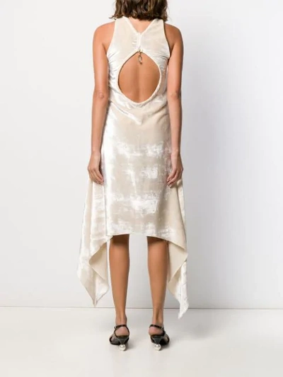 Shop Atu Body Couture Silk Midi Dress In Neutrals