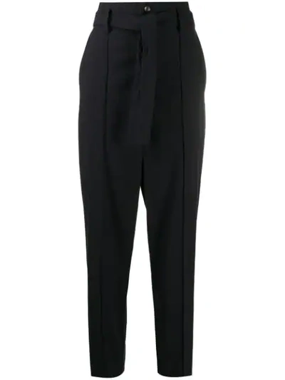 Shop Isabel Marant High-waist Tapered Trousers In Blue