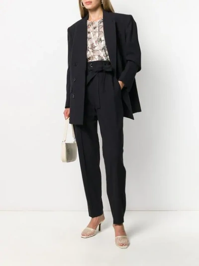Isabel Marant High-waist Tapered Trousers In Blue