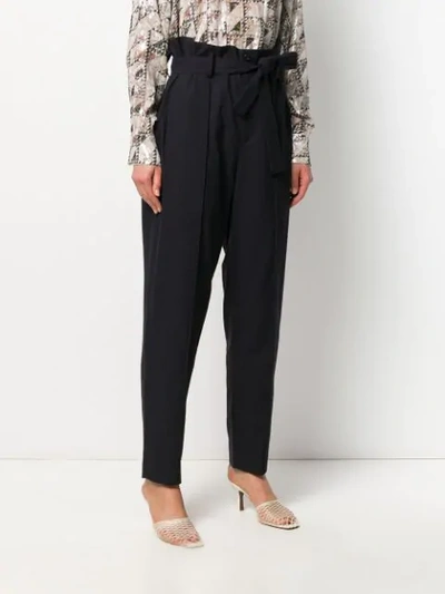 Shop Isabel Marant High-waist Tapered Trousers In Blue