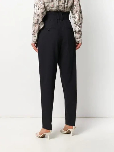 Shop Isabel Marant High-waist Tapered Trousers In Blue
