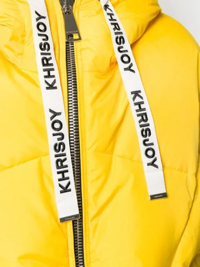 Shop Khrisjoy Oversized Puffer Jacket In Yellow