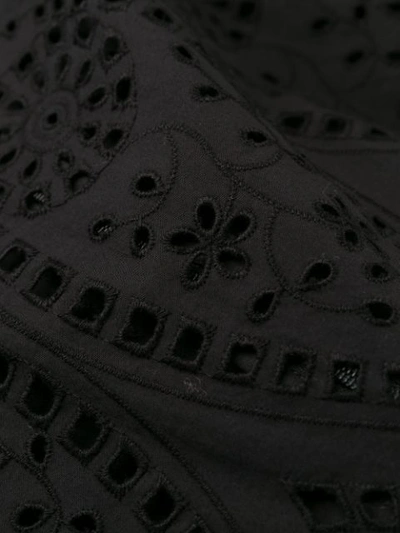 Shop Ganni Lace Mini Dress In 099 Black