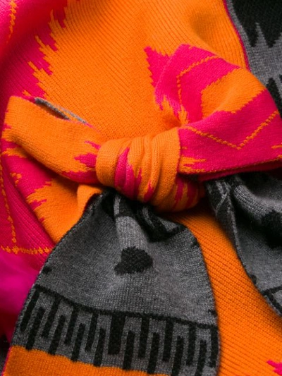 Shop Alanui Cashmere Intarsia Knit Cardi In P388 Multicolor