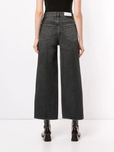 Shop Re/done High-rise Wide-leg Jeans In Grey