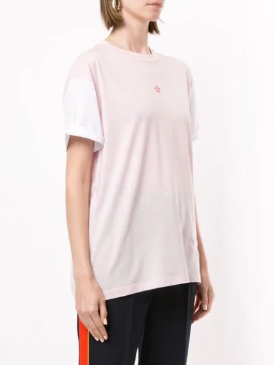 Shop Stella Mccartney Star Embroidered T-shirt In Pink